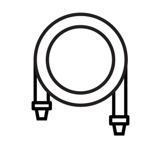 Gas connector hose icon